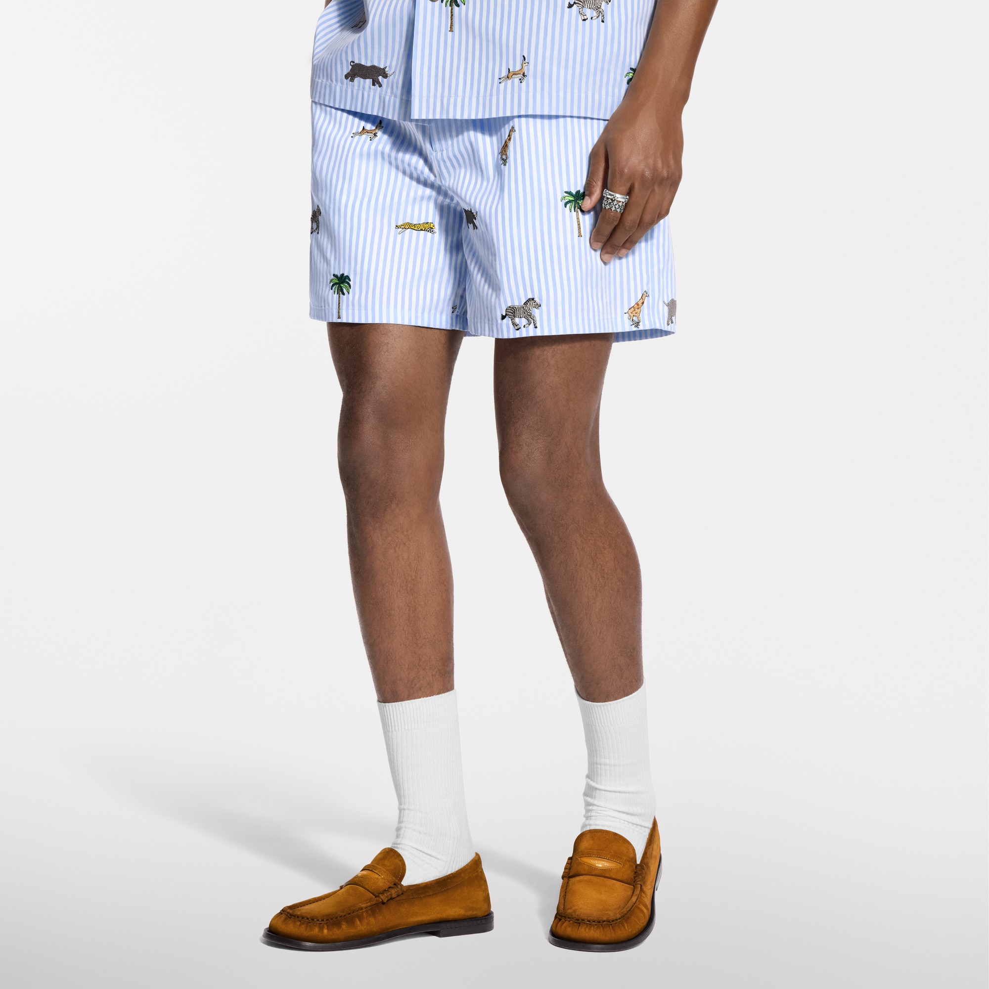 ルイヴィトン　ショートパンツ LV × ザ・ダージリン リミテッド エンブロイダリー ストライプ